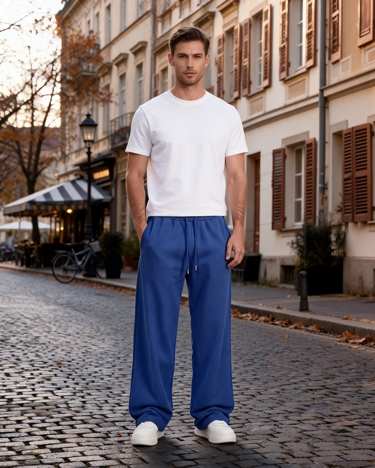 Christopher Men's Baggy Sweatpants – Wide Leg, Drawstring Waist & Side Pockets