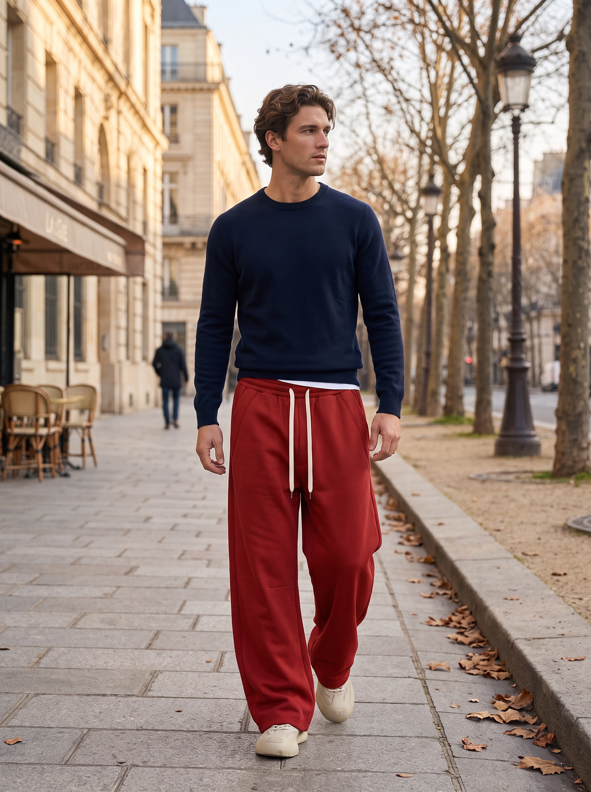 Cameron Men's Baggy Sweatpants – Wide Leg, Drawstring Waist & Side Pockets