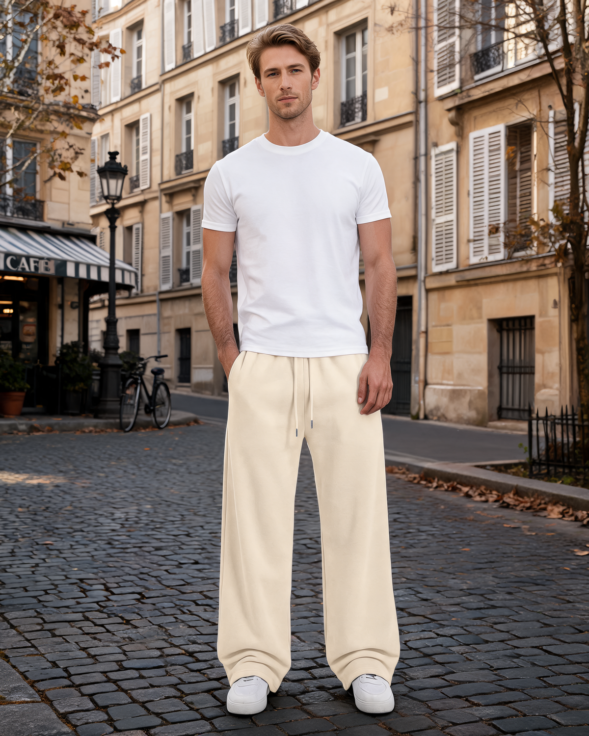 Christopher Men's Baggy Sweatpants – Wide Leg, Drawstring Waist & Side Pockets