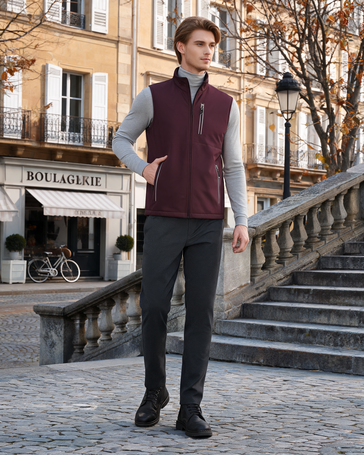 Colin Men's Softshell Vest – 4-Way Stretch, Mesh Lining & Reflective Piping