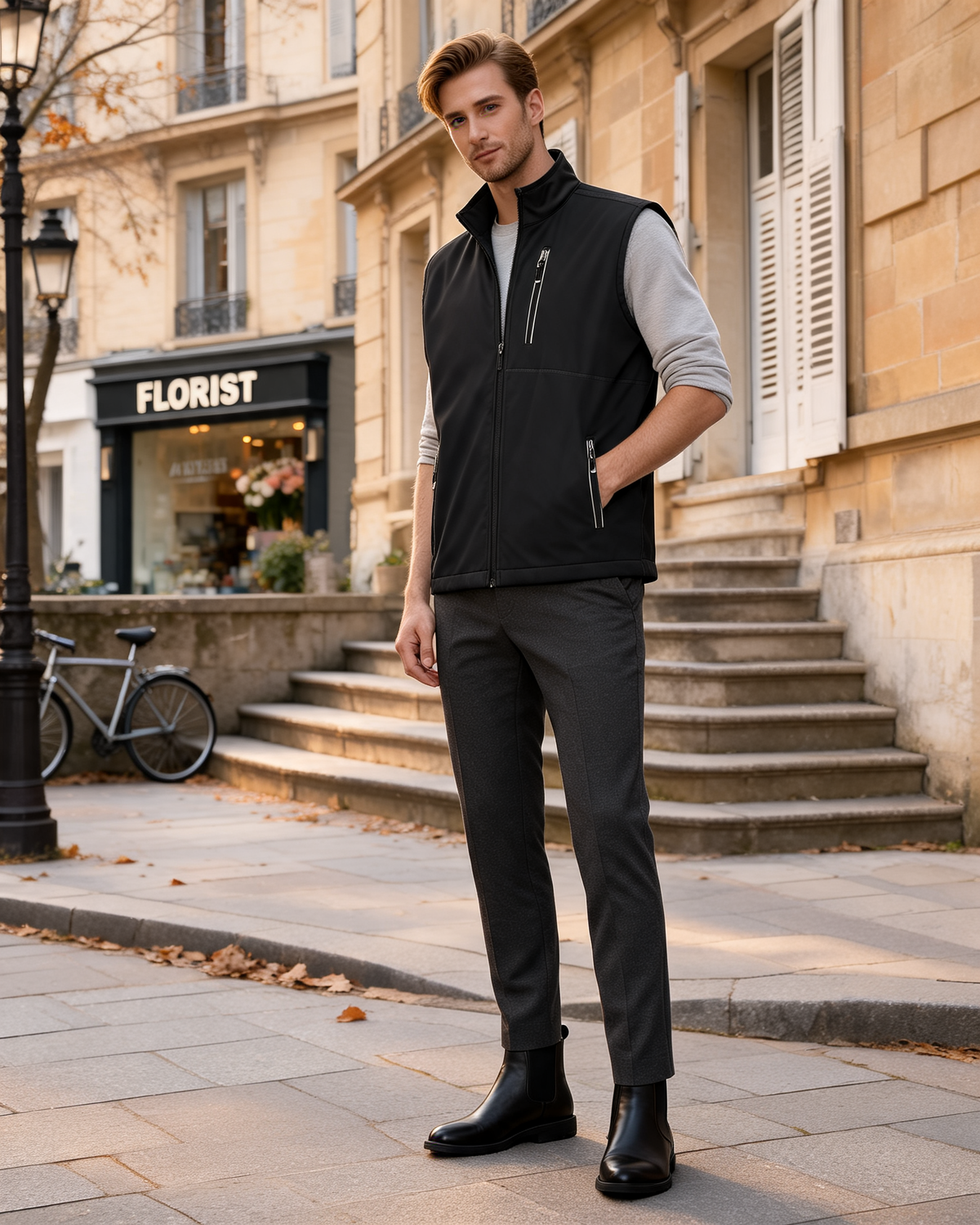 Colin Men's Softshell Vest – 4-Way Stretch, Mesh Lining & Reflective Piping