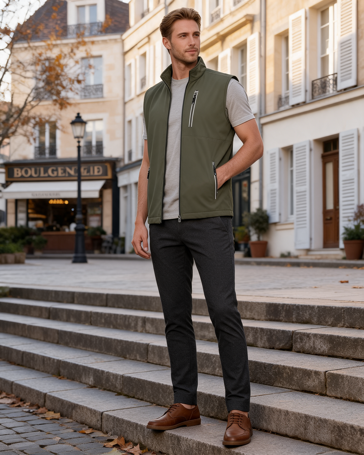 Colin Men's Softshell Vest – 4-Way Stretch, Mesh Lining & Reflective Piping