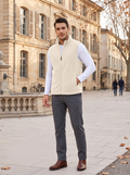 Fennimore Men's Polar Fleece Vest – Full-Length Zipper, Mandarin Collar & 4 Handy Pockets