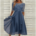 Keziah Sophisticated Women's Dress – Long Dress in Lightweight Chiffon with a Graceful Drape
