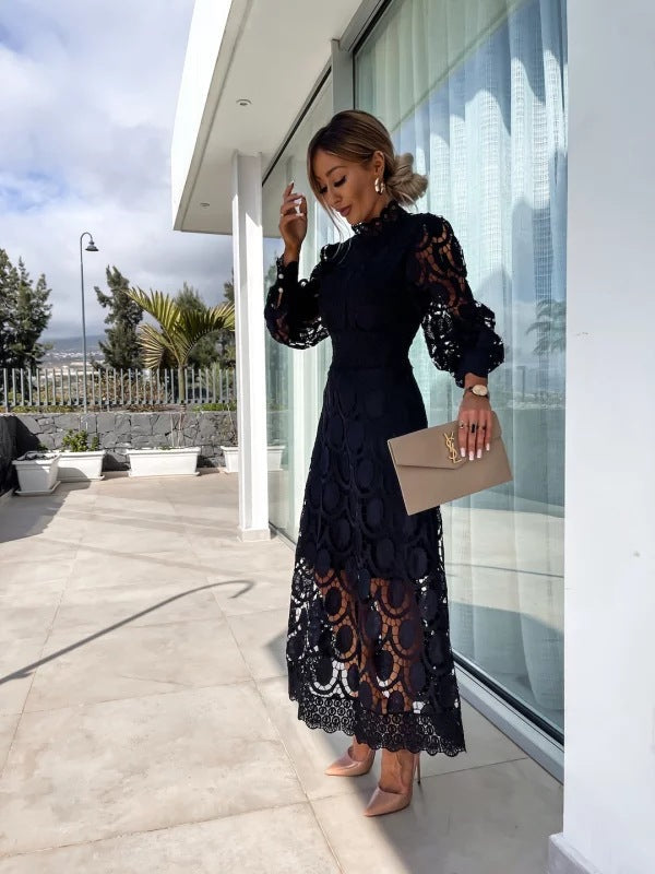 Mathilde Refined Women's Dress – Lace Dress with Full-Length Sleeves for a Chic Night Out
