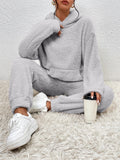 Queralt Women's Set – Gentle Fleece Loungewear with Cozy Hoodie & Jogger