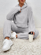Queralt Women's Set – Gentle Fleece Loungewear with Cozy Hoodie & Jogger