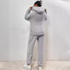 Queralt Women's Set – Gentle Fleece Loungewear with Cozy Hoodie & Jogger