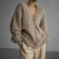 Leofric Women's Cashmere Sweater – Relaxed Refined Cardigan & Timeless Cozy Comfort