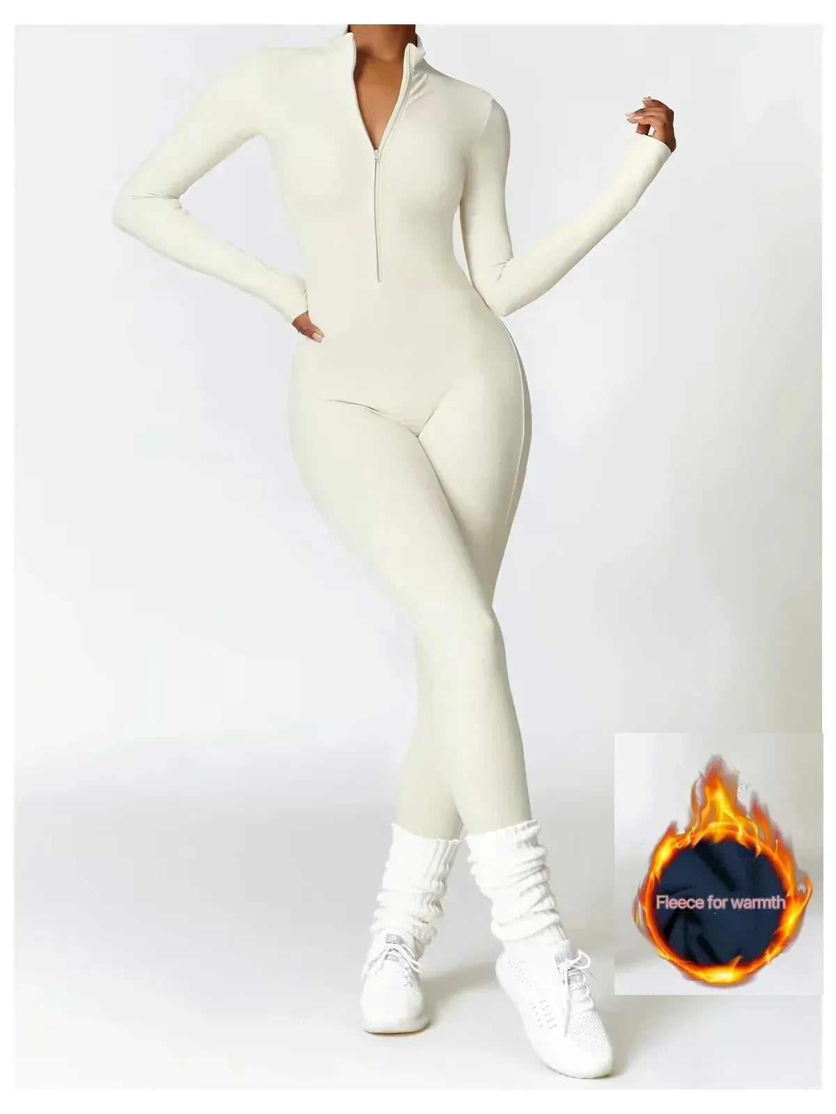 Paloma Women's Winter Onesie – Cozy Fleece-Lined Jumpsuit with Flexible Fabric and Adjustable Neckline
