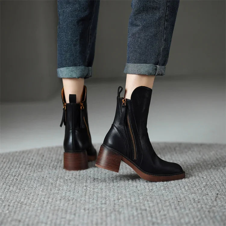Oisin Women's Ankle Boots – Sophisticated & Long-Lasting Premium Leather Boots with a Timeless Style