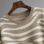 Marisenne Women's Cashmere Set – Chic Zebra-Print Design, Plush & Cozy