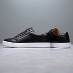 Solveig Men's Leather Sneakers – Sleek Genuine Leather Sneakers with a Cushioned Sole and Timeless Design