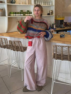 Iseult Multicolor Mohair Sweater – Bold Style & Snug Comfort for Women