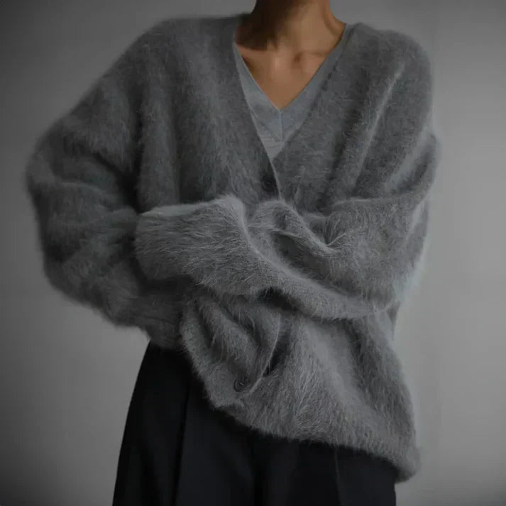 Leofric Women's Cashmere Sweater – Relaxed Refined Cardigan & Timeless Cozy Comfort