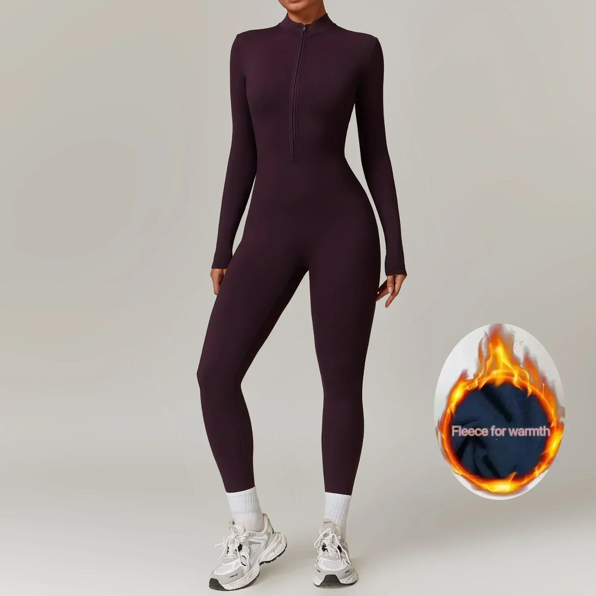 Paloma Women's Winter Onesie – Cozy Fleece-Lined Jumpsuit with Flexible Fabric and Adjustable Neckline