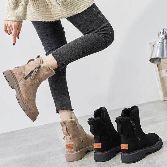 Ondine Women's Winter Boots – Cozy Soft-Suede Boots with Cozy Lining & Non-Slip Sole