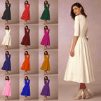 Amory Women's Midi Dress – Fitted Cotton Dress with an Refined Cut