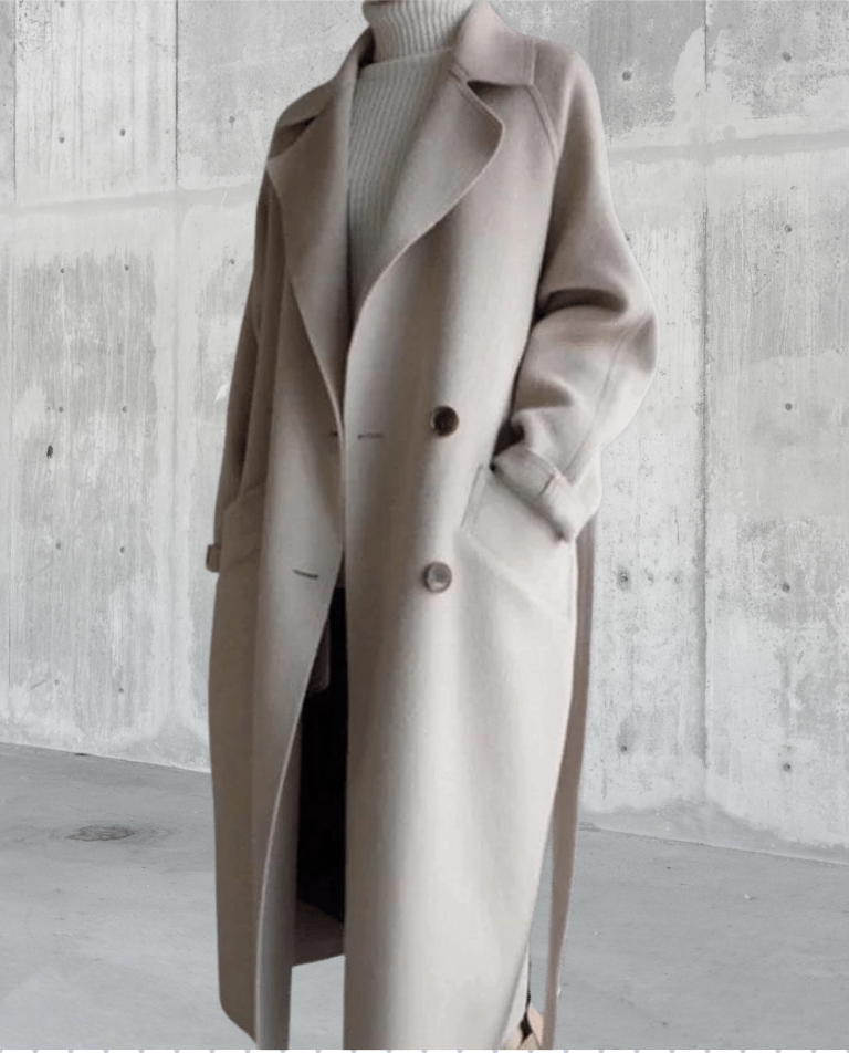 Leocadia Women's Long Wool Coat – Stylish & Cozy Timeless Winter Coat
