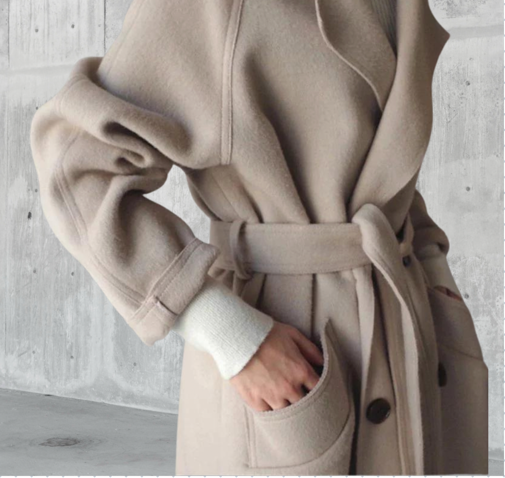 Leocadia Women's Long Wool Coat – Stylish & Cozy Timeless Winter Coat
