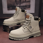 Xarles Men's Lace-Up Boots – Rugged Leather Shoes with Non-Slip Sole & Premium Comfort