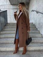 Dagfinn Women's Long Coat – Sophisticated Winter Trench with Belt & Insulating Lining