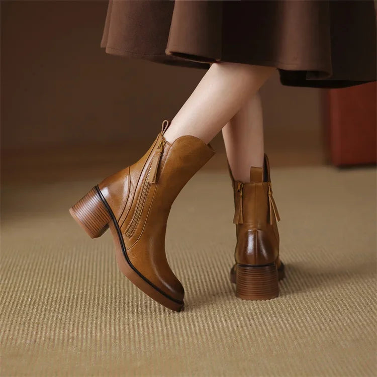 Oisin Women's Ankle Boots – Sophisticated & Long-Lasting Premium Leather Boots with a Timeless Style
