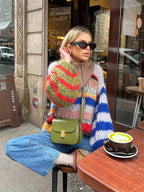 Iseult Multicolor Mohair Sweater – Bold Style & Snug Comfort for Women