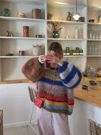 Iseult Multicolor Mohair Sweater – Bold Style & Snug Comfort for Women