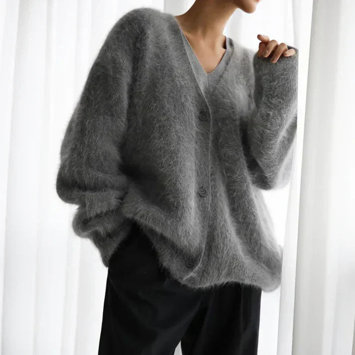 Leofric Women's Cashmere Sweater – Relaxed Refined Cardigan & Timeless Cozy Comfort