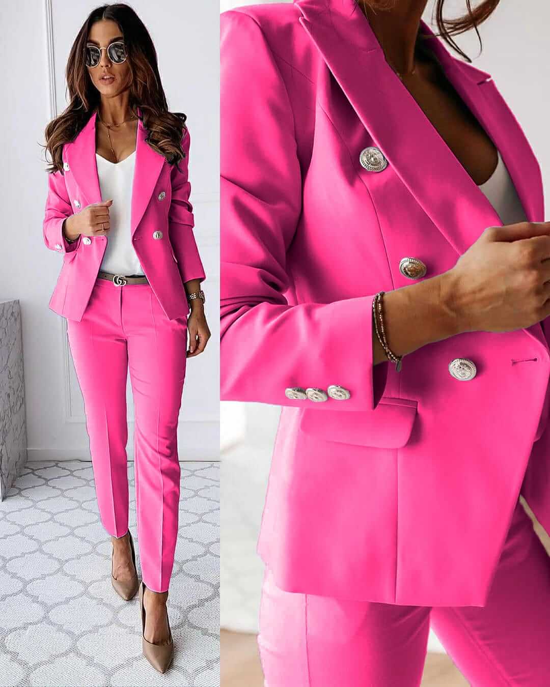 Jacinta Women's Suit – A Modern Set with a Sharp Blazer & Chic Tailored Trousers