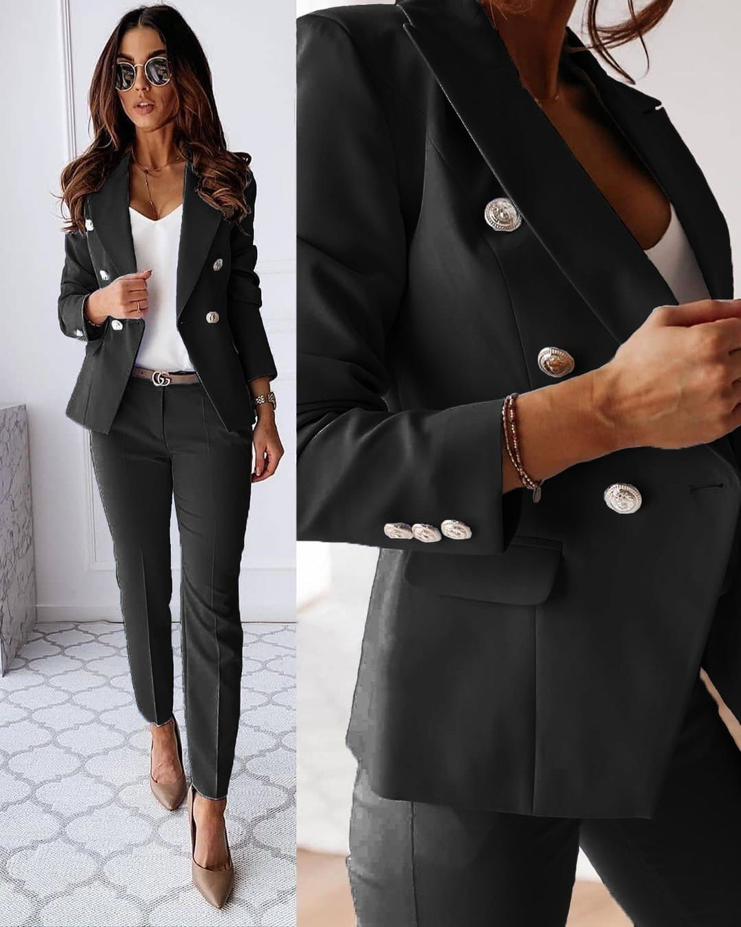 Jacinta Women's Suit – A Modern Set with a Sharp Blazer & Chic Tailored Trousers