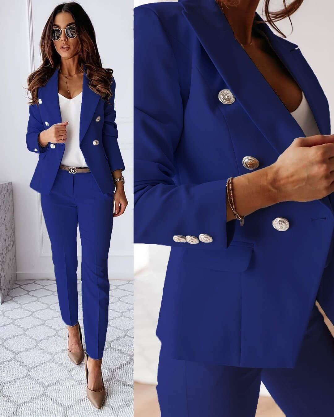 Jacinta Women's Suit – A Modern Set with a Sharp Blazer & Chic Tailored Trousers