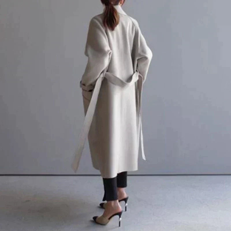 Leocadia Women's Long Wool Coat – Stylish & Cozy Timeless Winter Coat