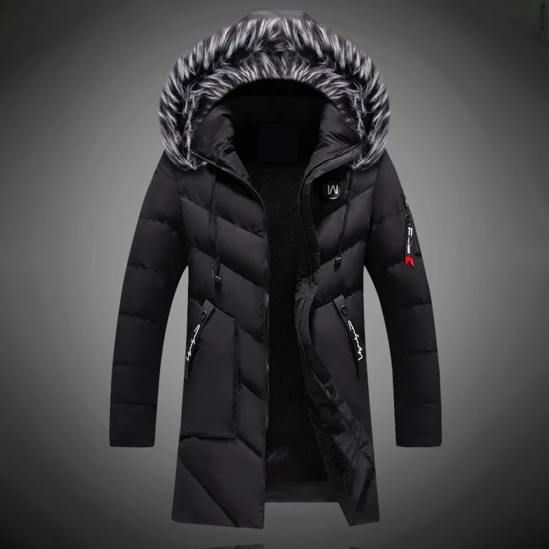 Una Men's Winter Coat – Cozy Insulation, Water-Repellent Fabric & Adjustable Hood