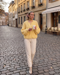 Shannon Women's Knit Cardigan – Button Front, Round Neck, Drop Shoulders & Relaxed Fit
