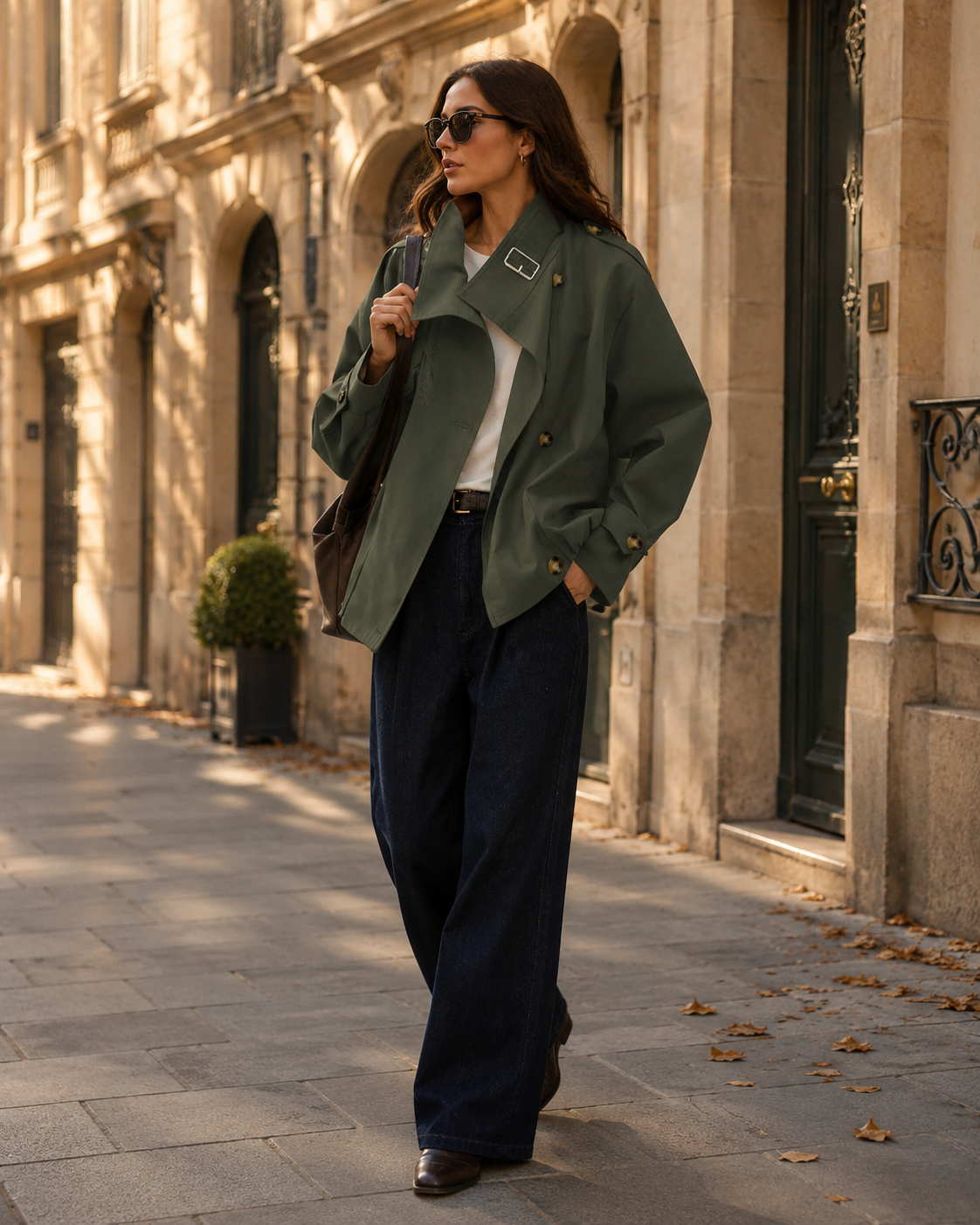 Mathilde Women's Lightweight Jacket – High Neck, Elasticated Waist & Full-Length Sleeves