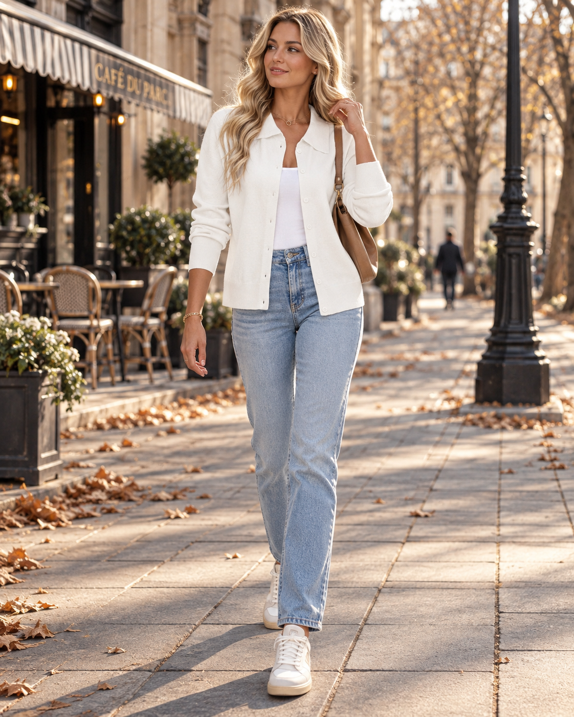 Renata Women's Wool-Blend Cardigan – Notched Lapel, Button-Up Front & Ribbed Cuffs