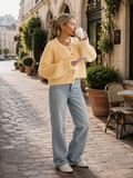 Saoirse Women's Knit Cardigan – Button-Up Front, Dropped-Shoulder Design & Comfortable Fit