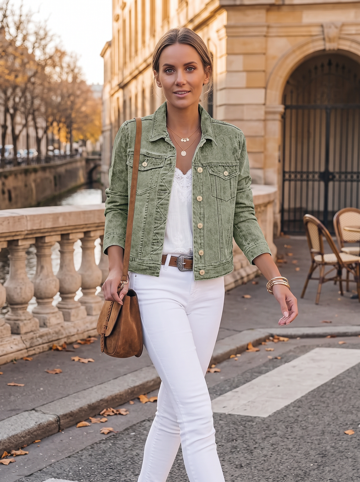 Cato Women's Denim Jacket – Button-Up Front, Western Style & 4 Handy Pockets