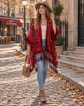 Teresa Women's Velvet Kimono – Open Front, Flowing Fit & Versatile Layering