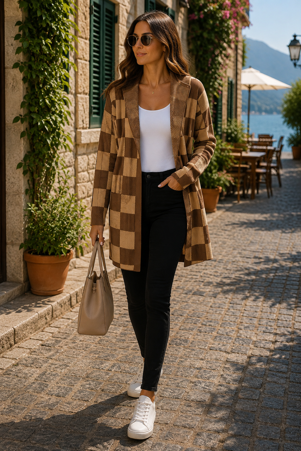 Bettina Women's Colourblock With Hood Cardigan – Open-Front Design, Full-Length Sleeves & Easy Fit