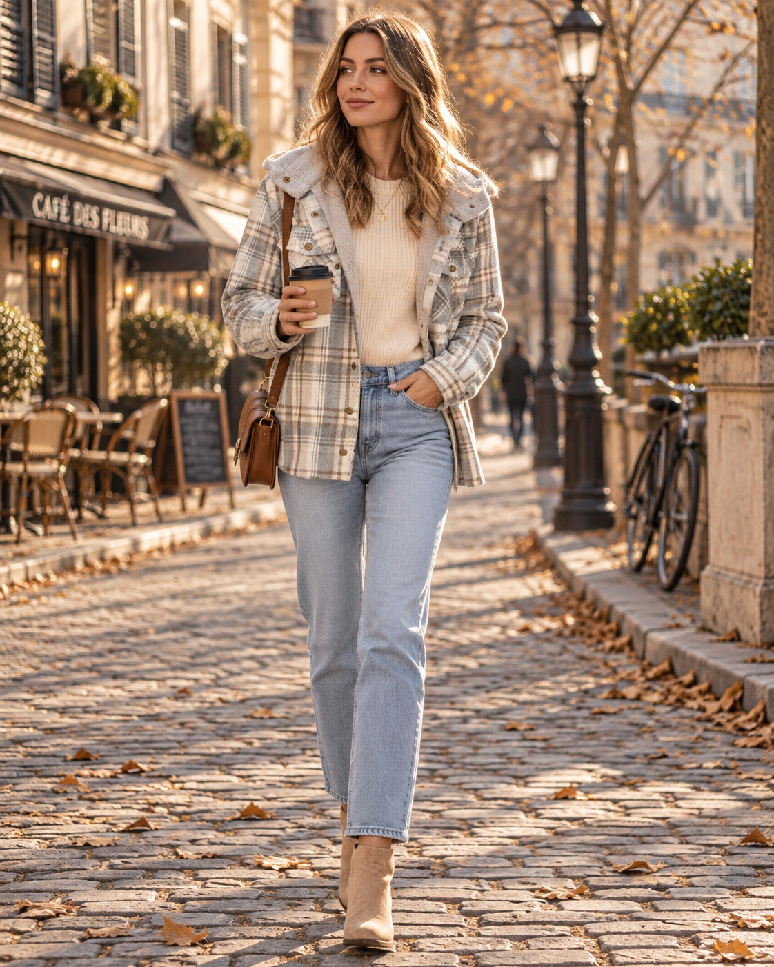 Nancy Women's Plaid Hooded Jacket – Fleece Lined, Button Front & Relaxed Fit