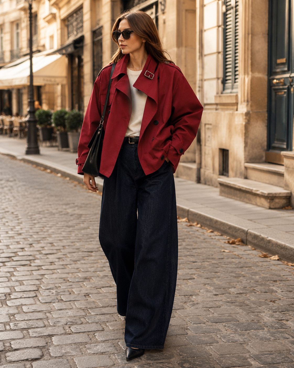 Mathilde Women's Lightweight Jacket – High Neck, Elasticated Waist & Full-Length Sleeves