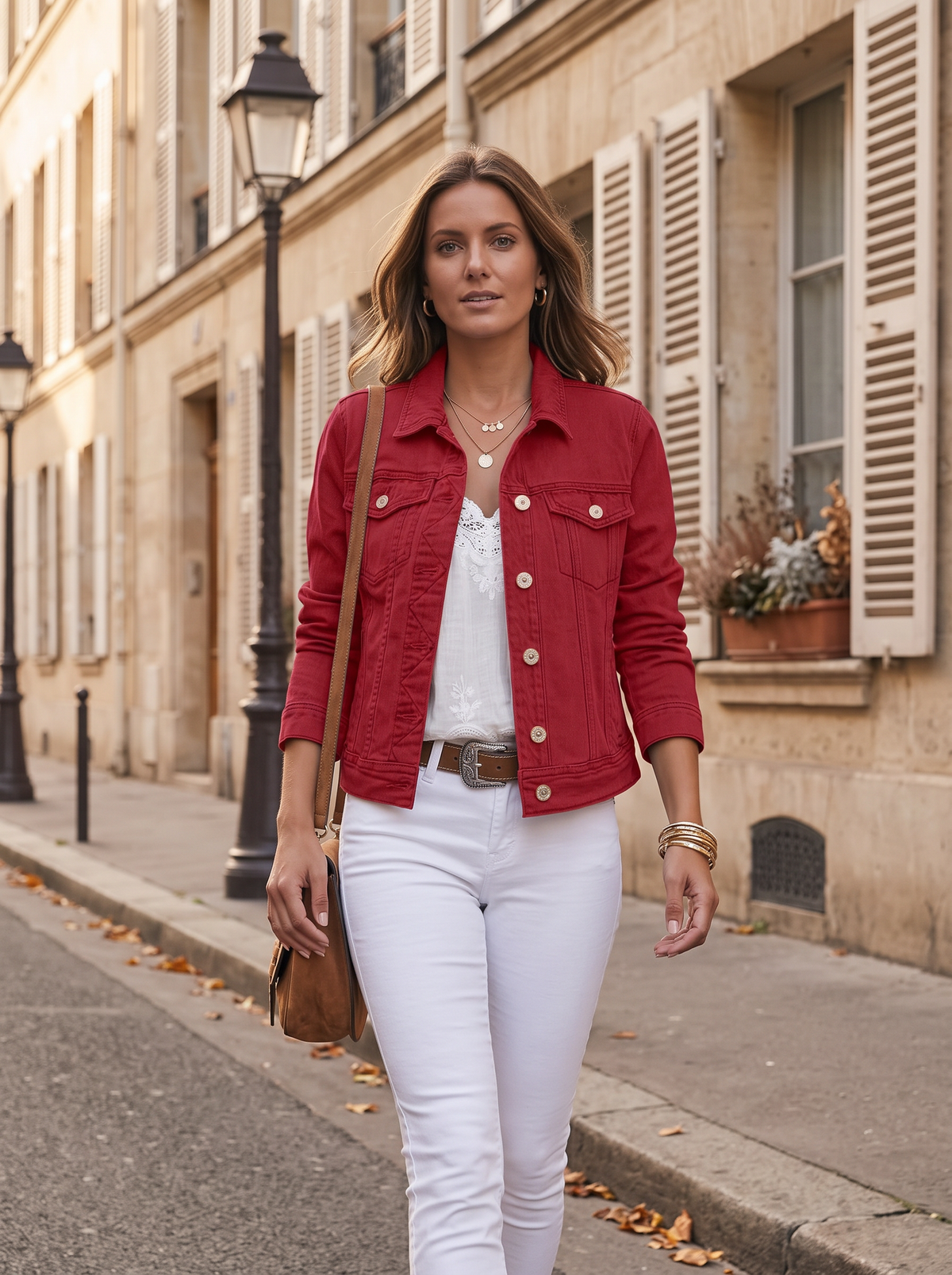 Cato Women's Denim Jacket – Button-Up Front, Western Style & 4 Handy Pockets