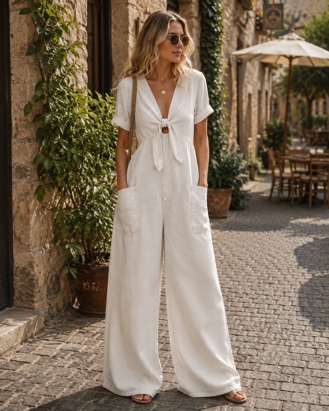 Vireo Women's Denim Jumpsuit – Gentle Fabric, Flattering Fit & Versatile Style