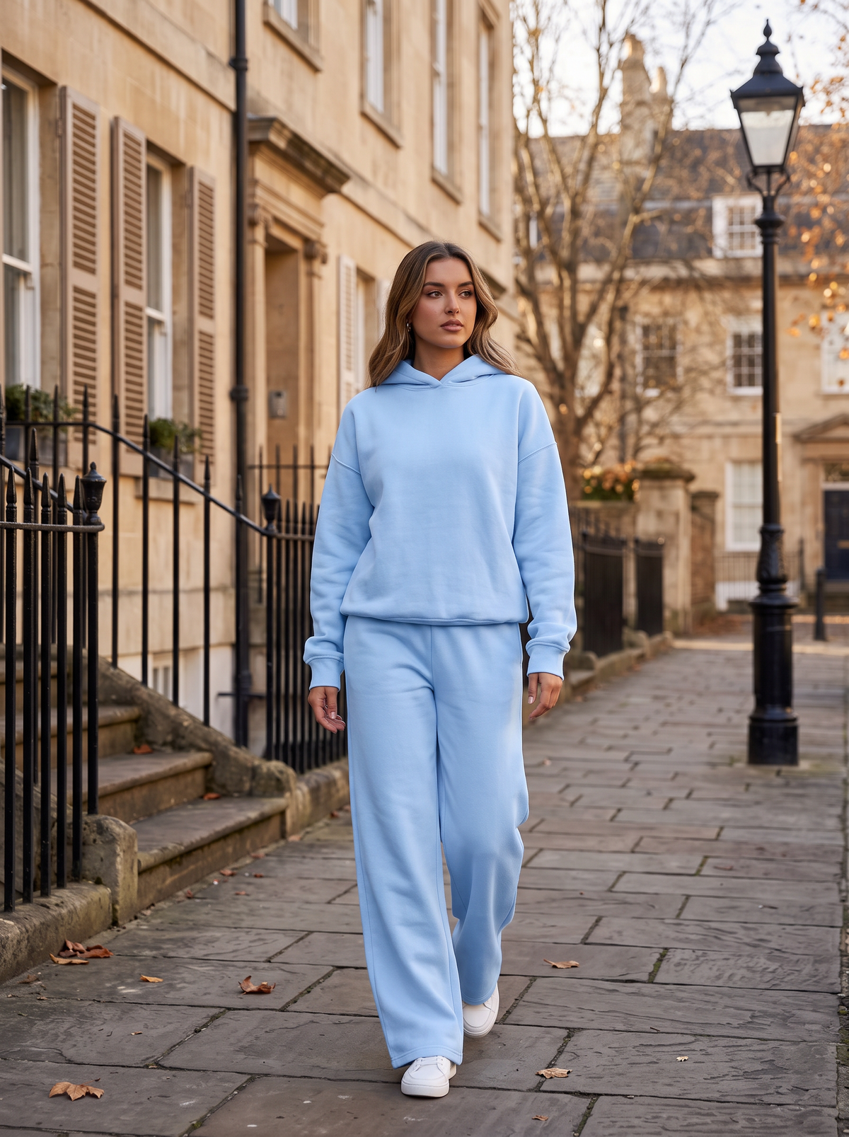Cheryl Women's 2-Piece Lounge Set – Hoodie, Wide-Leg Trousers & Pockets