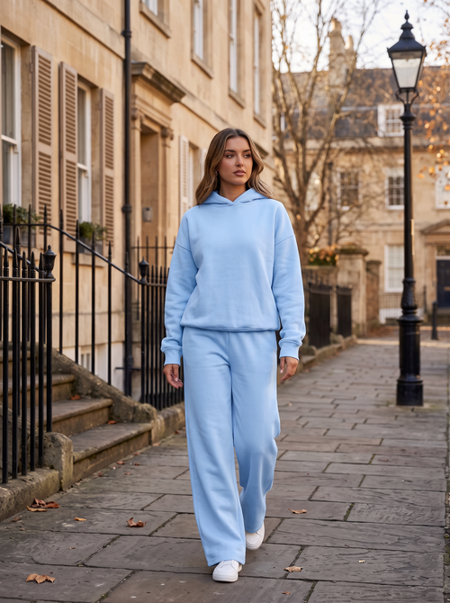 Cheryl Women's 2-Piece Lounge Set – Hoodie, Wide-Leg Trousers & Pockets