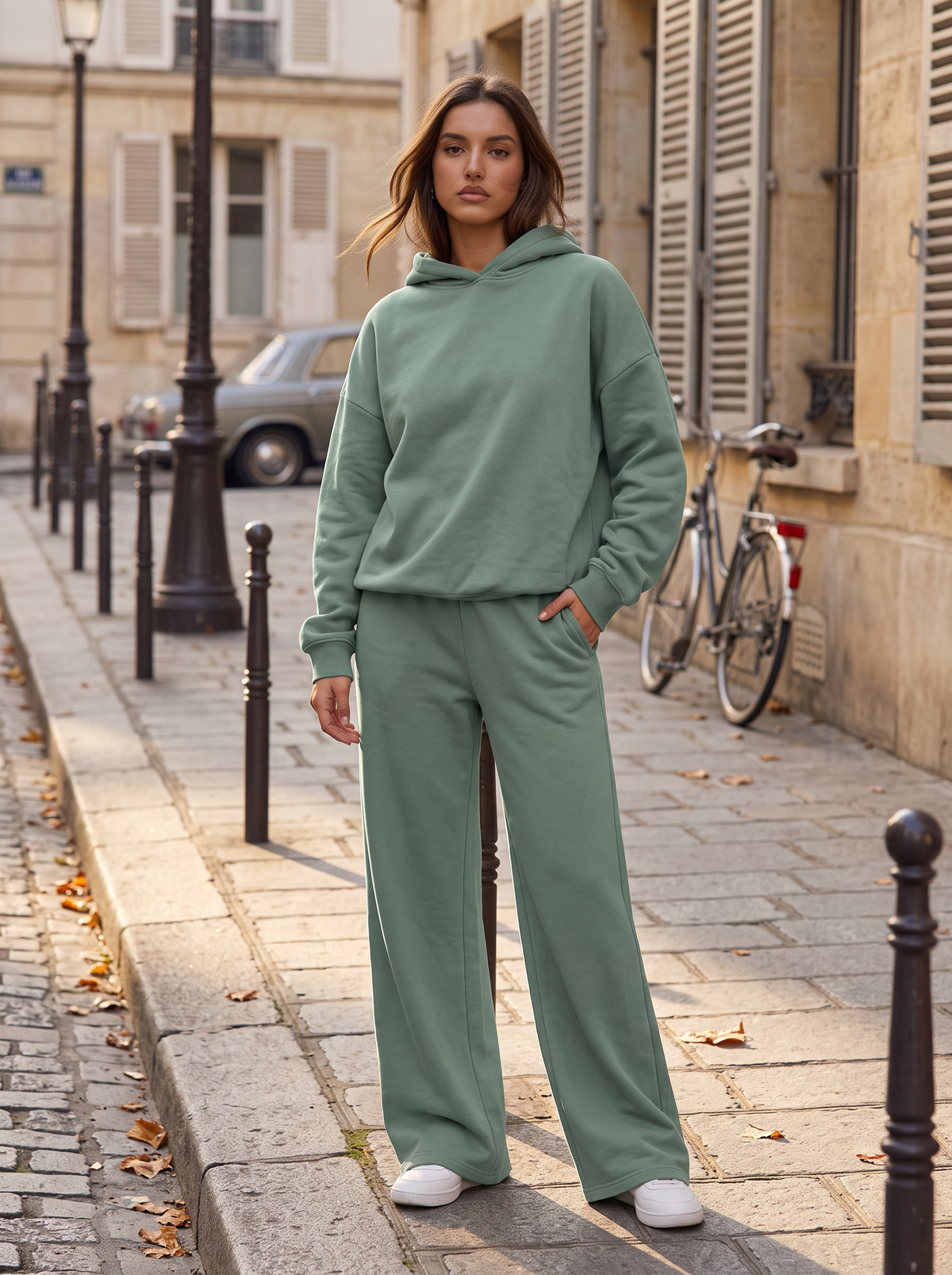 Cheryl Women's 2-Piece Lounge Set – Hoodie, Wide-Leg Trousers & Pockets