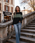 Evelyn Women's Sweater – Crew Neck Long Sleeve Lightweight Knit Pullover